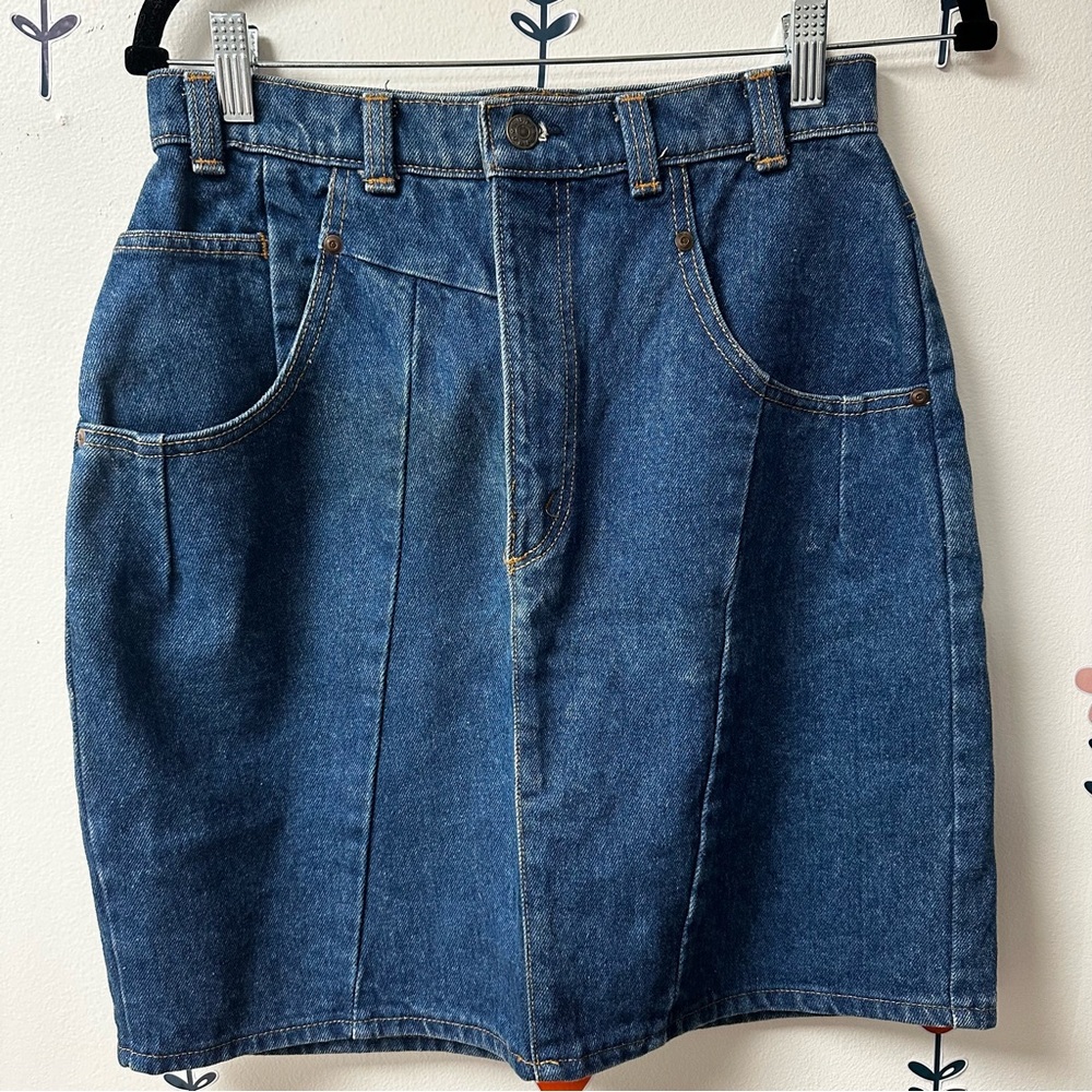 Vintage Hunt Club Denim Blue Pencil Skirt - Picture 3 of 8